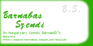 barnabas szendi business card